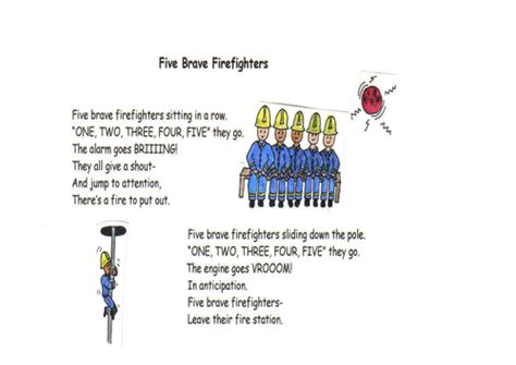 5 Little Firefighters Poem - fortuneclever