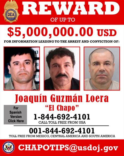 Joaquin 'El Chapo' Guzman: U.S. Offers Reward for Escaped Drug Kingpin