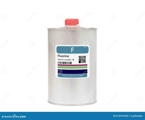 Fluorine Chemical Element with the Symbol F Stock Photo - Image of ...