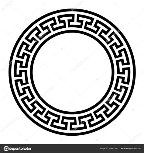 Circular vector Greek ornament Stock Vector by ©pvl0707 185081390