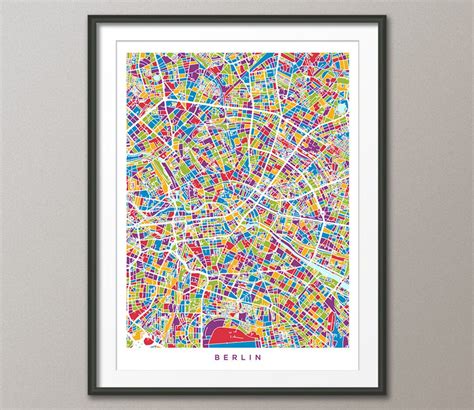 Berlin Map, Berlin Germany City Map, Art Print 3478 - Etsy