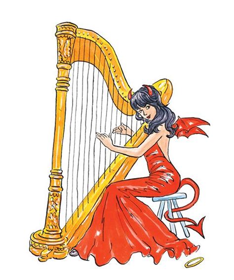 Angel Playing Harp - ClipArt Best