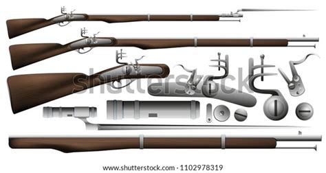 Musket Bayonet Illustration Old Gun Part Stock Vector (Royalty Free) 1102978319 | Shutterstock