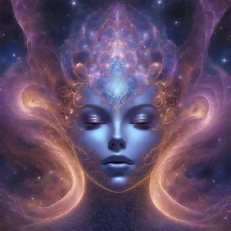Nebula goddess fractal lady
