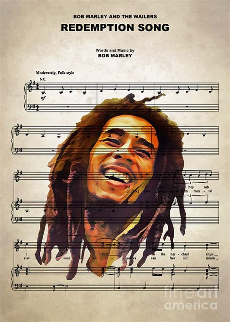 Bob Marley - Redemption Song Digital Art by Bo Kev - Pixels