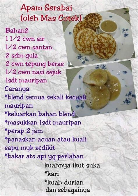 Apam serabai | Makanan dan minuman, Makanan ringan manis, Makanan