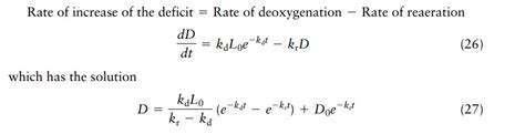 Differential Equation of Oxygen Sag Curve - Mathematics Stack Exchange