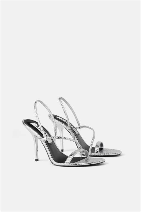 VINYL SANDALS WITH METHACRYLATE HEEL-Heeled Sandals-SHOES-WOMAN | ZARA United States High Heel ...