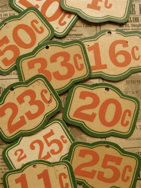 Antique Price Cardboard Tags | Craft fair displays, Craft show ideas, Vintage numbers