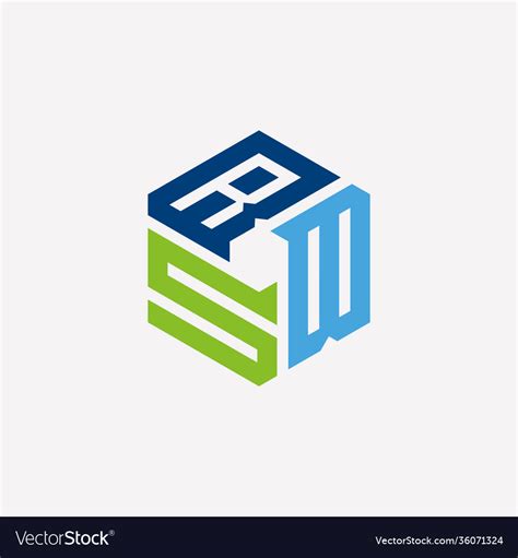 Creative initial letter rbs logo design concept Vector Image