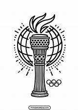 Olympic Torch Coloring Page  Printables Mania sketch template