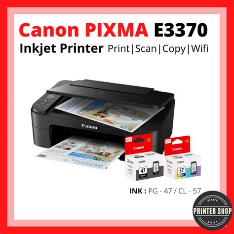 Canon PIXMA E3370 Inkjet Printer, Computers & Tech, Printers, Scanners ...