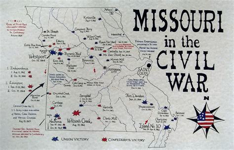 Missouri Civil War Map - Etsy