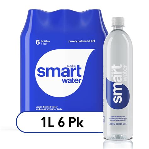 smartwater vapor distilled premium water bottles, 1L, 6 Pack – Walmart ...