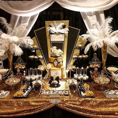 Dana Dais on Instagram: “Great Gatsby Birthday Party …” | table arrangements for parties layout ...