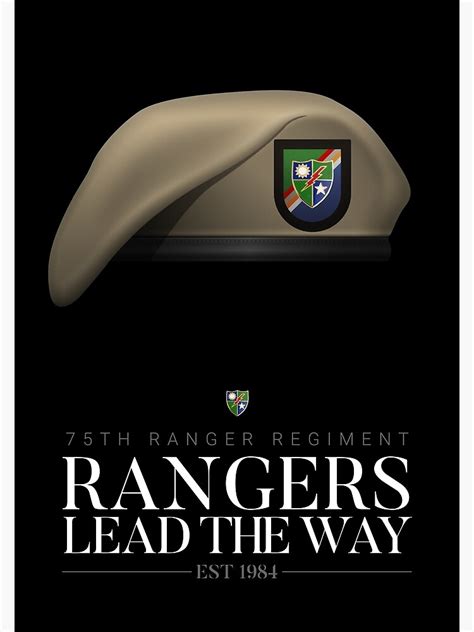 75th Ranger Regiment - Rangers Lead The Way Premium Matte Vertical Poster sold by BilFoster ...