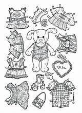 Paper Doll Coloring Page sketch template