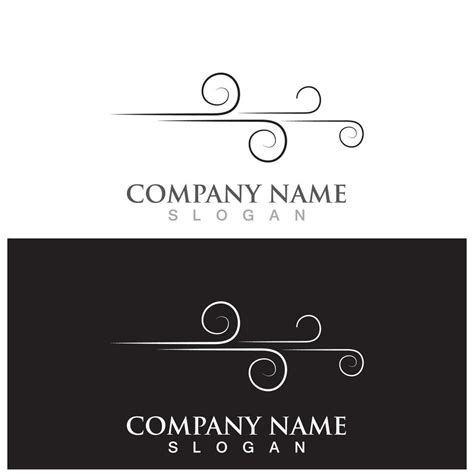 wind vector and logo template 12525325 Vector Art at Vecteezy