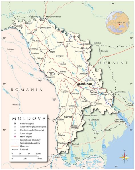 Republic of Moldova map - Map of republic of Moldova (Eastern Europe ...