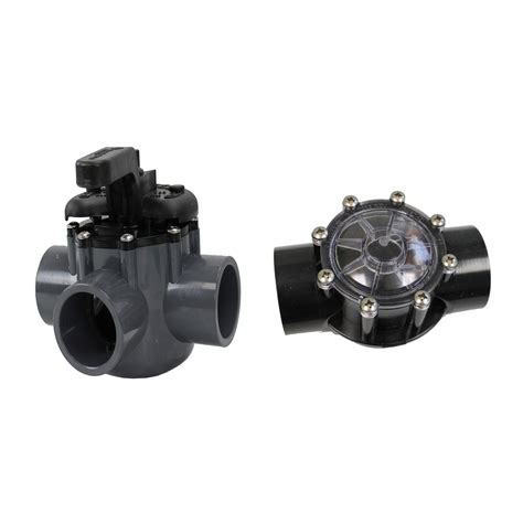 Pentair 1.5" PVC 3-Way Water Diverter Valve + Jandy 1.5"-2" 180 Degrees ...