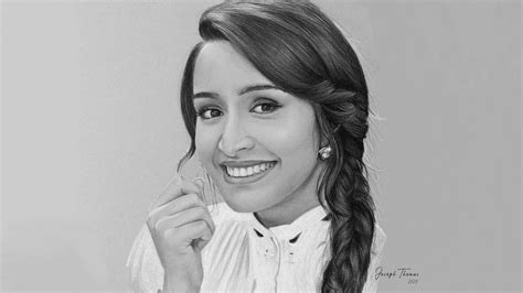 Drawing Shraddha Kapoor | Realistic Pencil Drawing Timelapse - YouTube