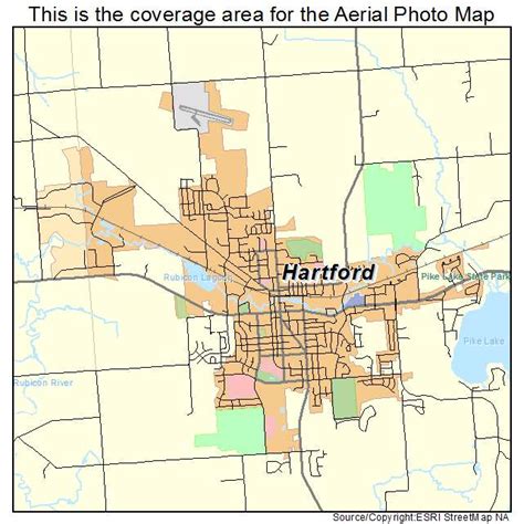 Aerial Photography Map of Hartford, WI Wisconsin