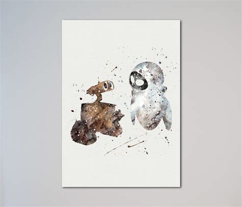 Wall-e and Eva Poster Art Print - Etsy