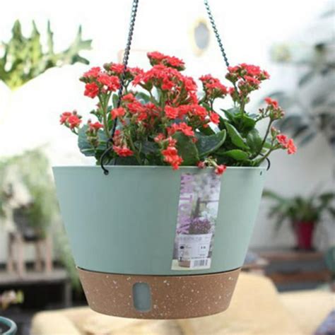 Hanging Planters for Outdoor Indoor Plants, 10 Inch Plastic Hanging Flower Pots for Outside ...