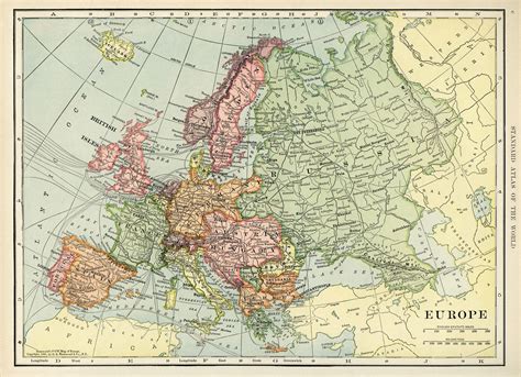 Vintage Maps Of Europe - Draw A Topographic Map