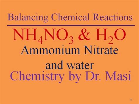 Equation For Ammonium Nitrate Dissolving In Water - Tessshebaylo