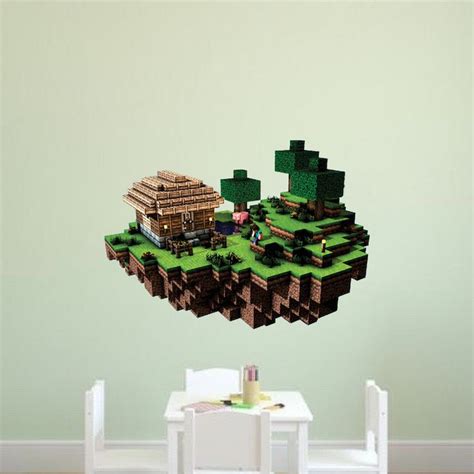 Minecraft Village Wall Decal - Minecraft Design Decals - Video Game ...