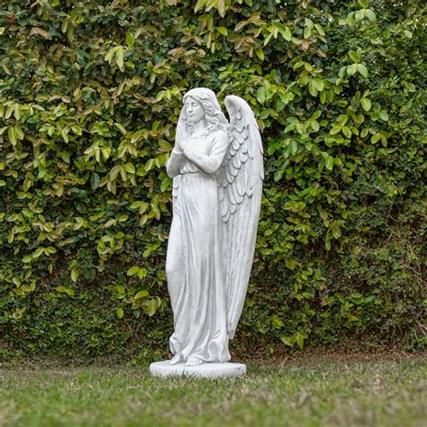 Alpine Corporation Praying Angel Statue, Outdoor Yard Art Decor ...