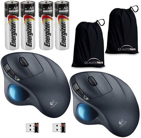 Logitech M570 Wireless Trackball-Double Pack-with A Ultra Soft Travel Sack(2) For Logitech M570 ...