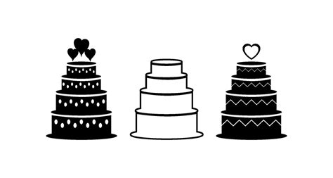 Wedding Cake Svg, Cake, Wedding Cake, Wedding Clipart, True Love, Wedding Cake EPS, Wedding Cake ...