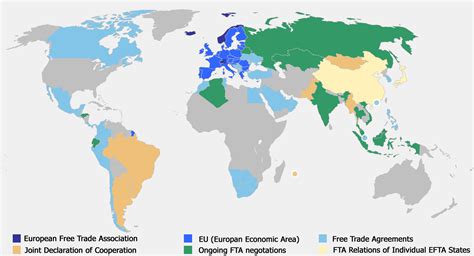 Free Trade Map | European Free Trade Association