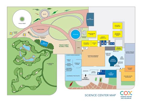 Science Center Map | Cox Science Center and Aquarium