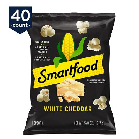 Smartfood White Cheddar Popcorn, 40 Ct (0.625 Oz. Bags) - Walmart.com - Walmart.com