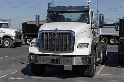 Navistar International Hx Semi Tractor Trailer Truck Display At A Dealership Navistar ...