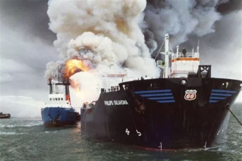 The huge oil tanker crash off East Yorkshire that was close to being ...