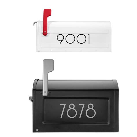 Modern Mailbox Number Stickers Rectangle Deco Mailbox Decals | Etsy | Number stickers, Modern ...