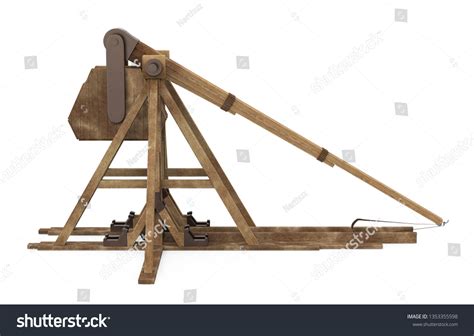 Trebuchet Siege Weapon Isolated 3d Rendering Stock Illustration 1353355598 | Shutterstock