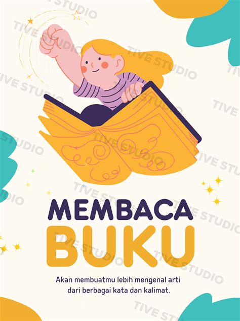 membaca buku | Poster template, Poster, Education