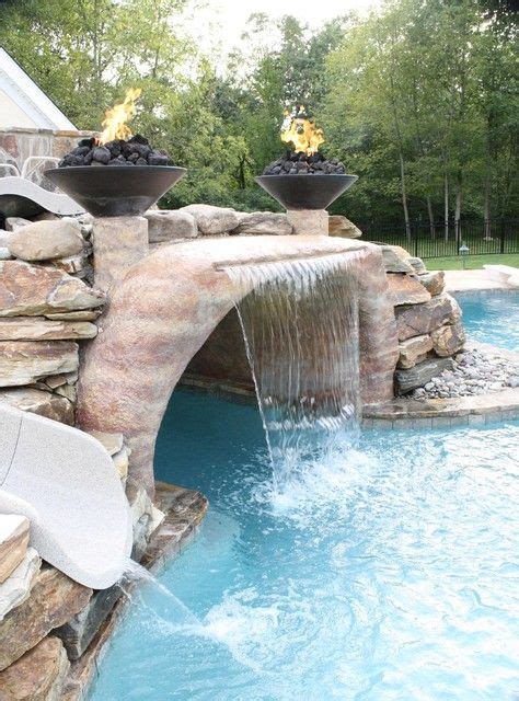 Pool Waterfall Ideas in 2019 | Landscaping Ideas | Pool waterfall ...