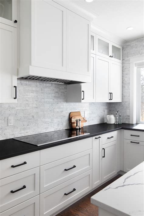 Kitchen Backsplash Ideas For White Cabinets Black Countertops | Besto Blog