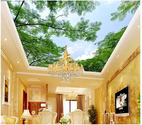 3d ceiling murals wallpaper Sky Trees Trees Zenith Mural wallpaper 3d ceiling living 3d ...