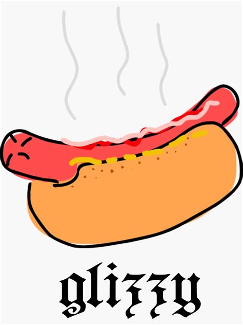 ""Glizzy" Hot Dog Meme Design" Sticker for Sale by lmzgraphics | Redbubble