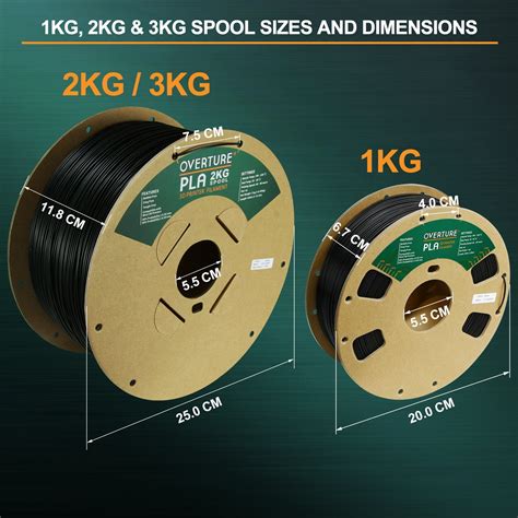 Overture PLA 3D Printer Filament 1.75mm-2KG – Overture 3D