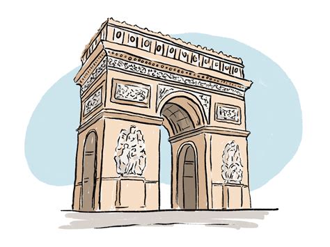 Arc de Triomphe | Illustration by LJ Hackler on Dribbble