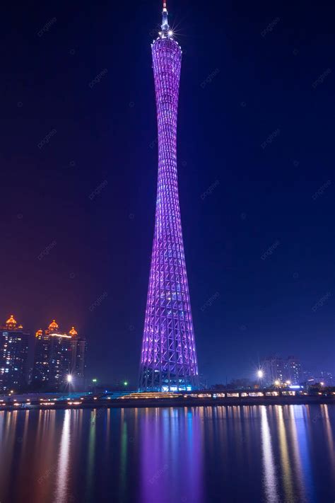 City Night Guangzhou Tower Pearl River Still Photography Photo With Pictures Background ...