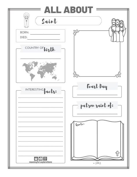 All Saints Day Worksheets - Printable Worksheet Template